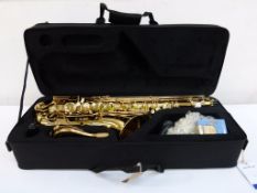 * An Artemis Brass Tenor Saxophone with hard case (RRP £475)
