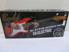 * A new boxed Encore Blaster Guitar (Black) Pack with an E6 Guitar. Box also includes a 10 Watt Amp,