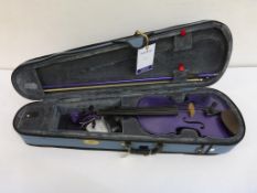 * An Electric Stentor Harlequin 4/4 Purple Violin housed in a bespoke hard case (RRP £256)