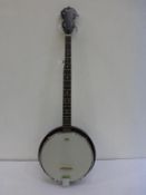 * An Ozark five string Banjo with soft carry case (RRP £170)