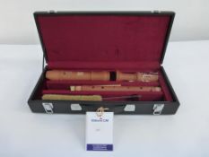* A Hohner Classic Tenor 3 part Pearwood Recorder in hard bespoke carry case (96243) (RRP £299)