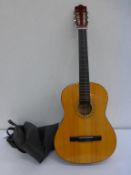 * A Hohner Guitar Model MC-05 (string missing) Together with Faux Leather Carry Case. Est £55-£75