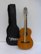 * A new boxed Valencia Classical Guitar in Antique Natural Finish, Model VC203 W/B 3/4 size (RRP £
