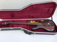 * Used Ibanez Ergodyne EDB 600 CP04028401 4 string Electric Bass Guitar with hard case (est £100-£