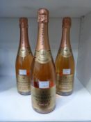 * Three Bottles of Heidsieck Rose Top Monopole (3) The nose is floral with subtle hints of violet.