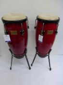 * A pair of new boxed Tycoon Percussion Conga 90 series 10 inch and 11 inch with Black Hardware (