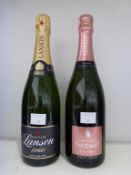 * A Bottle of Lanson Black Label and a Bottle of Thienot Brut Rose Champagne (2) The Lanson Black