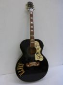 * An Epiphone six string Elvis BK Guitar serial number S96050032 (collectable) together with soft
