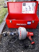 Ridgid K4S Drain cleaning machine serial number 0817, 240v. (Please note: Viewing is by