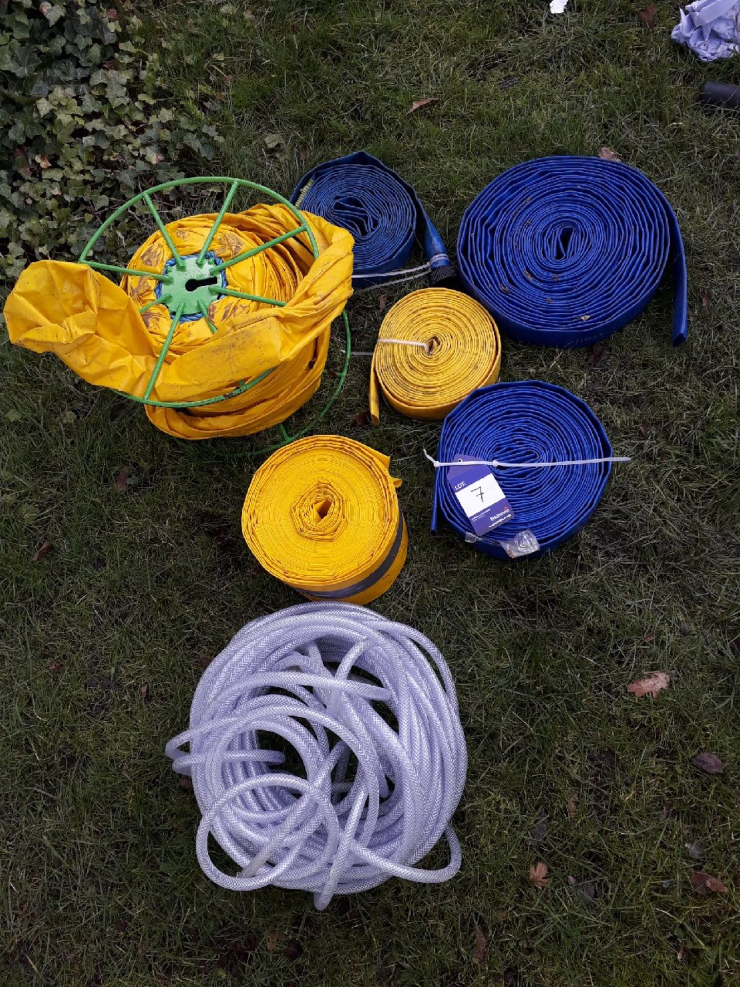 Quantity of 7 hoses – various sizes. (Please note: Viewing is by appointment only. Please Tel: