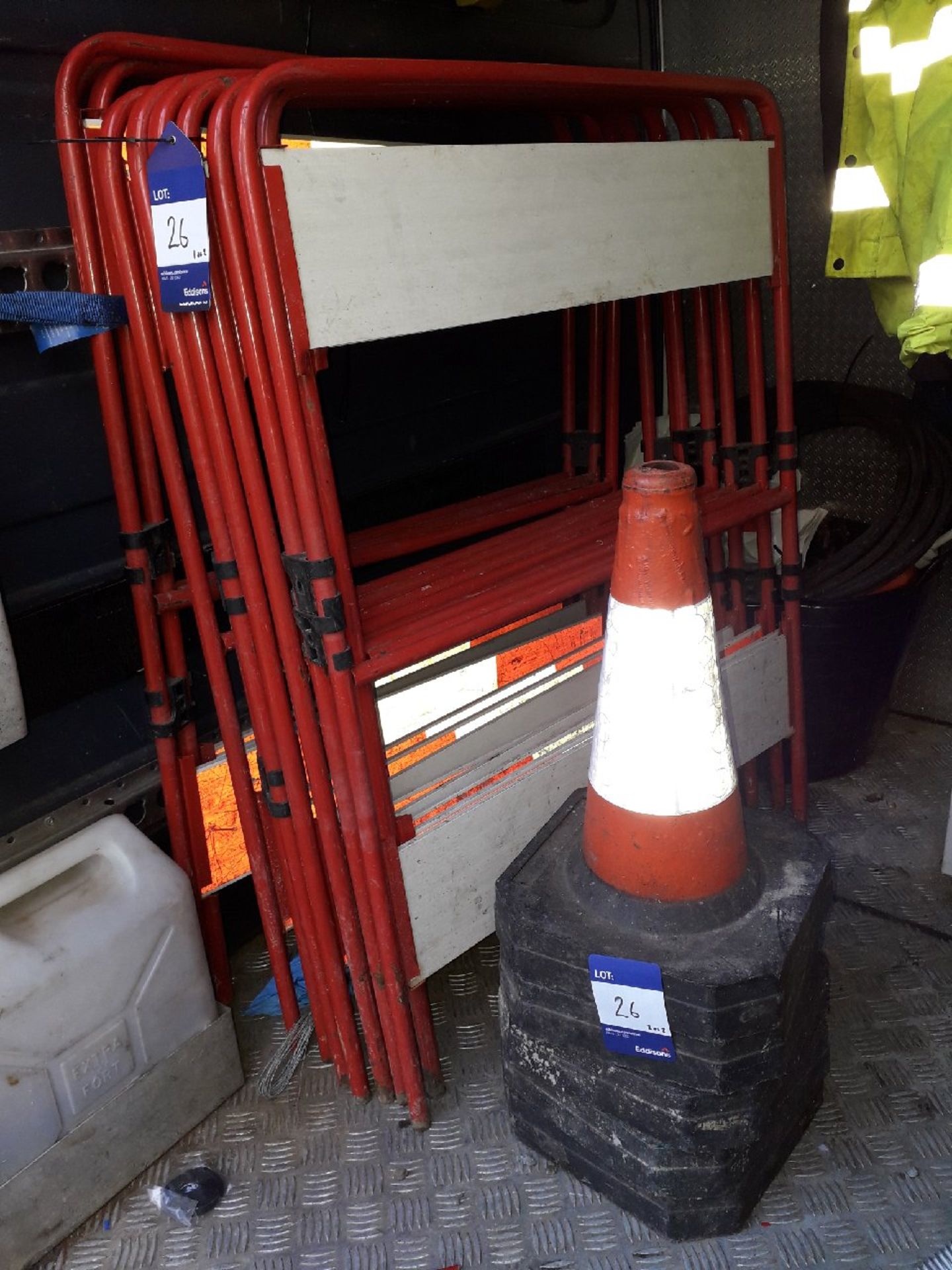 3 x work barriers and 5 x road cones. (Please note: Viewing is by appointment only. Please Tel: 0161
