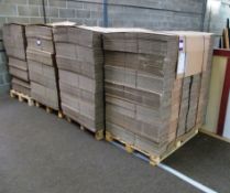 2 x pallets of flat pack cardboard boxes, approx.420