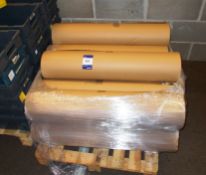 Pallet of 9 x rolls brown packing paper