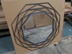 * Octagonal Framed Mirror approx 71cm Diameter (RRP £39.50)