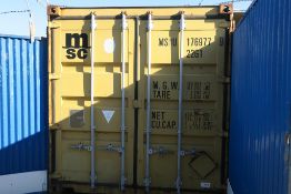 * A 20ft Shipping Container. This lot is Buyer to Remove. Please note that a Risk Assessment and