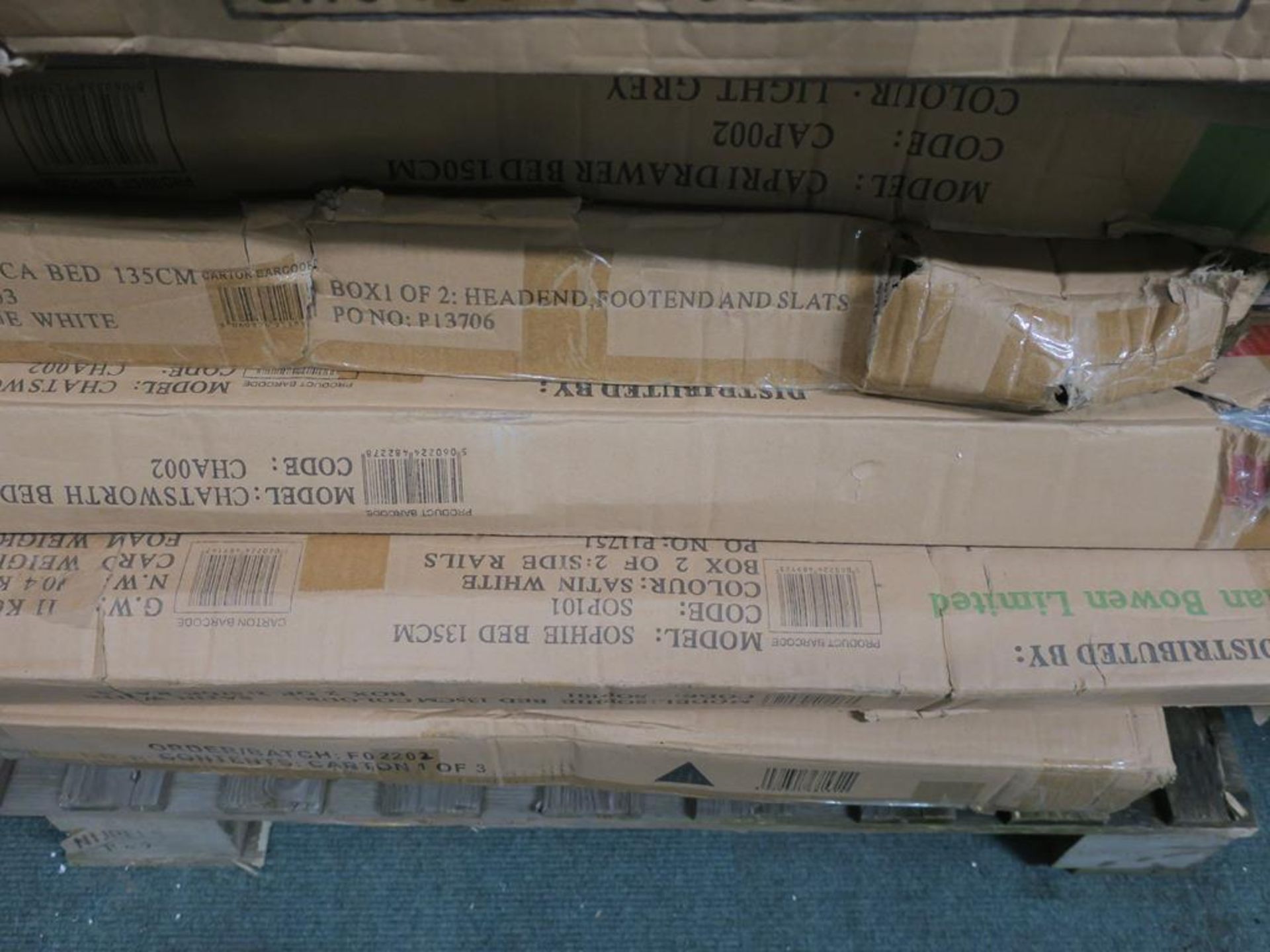 * Quantity of Various Bed Frames to Pallet - Image 4 of 4
