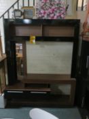 * Black Gloss and Wood Effect Entertainment Unit 155x43x190cm (RRP £299)