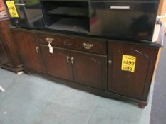 * D-Shaped Hall Table 120x40x70cm (RRP £209) (loose leg) and a Dark Mahogany Sideboard