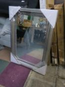 * Metalic Beaded Framed Mirror (80cm x 110cm) (RRP £90) (boxed, returns)
