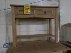 * Birlea ''Mexican'' Pine Console Table (RRP £159) and a similar Coffee Table (Repaired and marked)