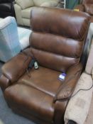 * Chestnut Brown Faux Leather Recliner