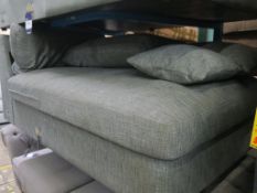 * Two Seater Grey Upholstered Part Corner Storage Sofa