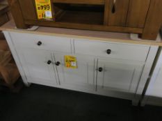 * Malvern Painted Sideboard with Wooden Top 1.37x0.8x0.4m (RRP £399)