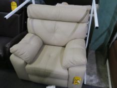 * Cameron Taupe Leather Manual Recliner (RRP £499)