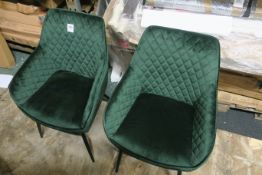 * A Pair of Hauilton Dining Chairs (Green Quilter)