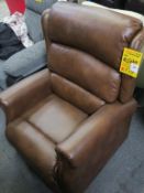 * Chestnut Brown Faux Leather Electric Recliner (RRP £599)