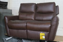 * Furniture Link Dark Brown Leather Avalon Electric Recliner (RRP £999)