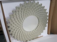 * Metalic Decorative Mirror approx 102cm Diameter