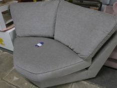 * Single Seater Grey Upholstered Part Corner Sofa