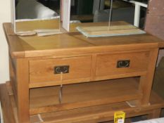 * Oak Coffee Table with Drawers 1x0.6m