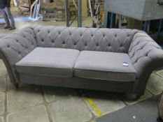* Gorsford Grey Upholstered Large Three Seater Sofa (RRP £1600)