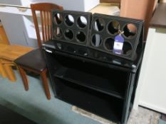 * Black Glass Top Cabinet, Dining Chair, Coffee Table and 2 x Wine Bottle Holders