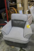 * Alexis Jumbo Cord Swivel Armchair (RRP £499) (Scuff on back of arm)