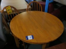 * Consort Dining Room Set Comprising Medium Oak Effect Circular Table 920mm Diameter and 2 Farmhouse