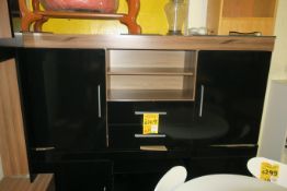 * 2 x Black Gloss and Wood Effect Sideboards (marked)