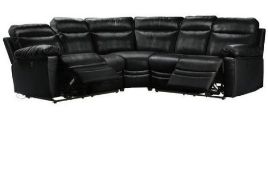 * Paulo Power Recliner Corner Sofa in Black (both end seats with electric recline) (RRP £1399)