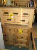 * Small ''Mexican'' Pine Sideboard 99x44x84cm (RRP £199) and a Penton 5 Drawer Coffee Table