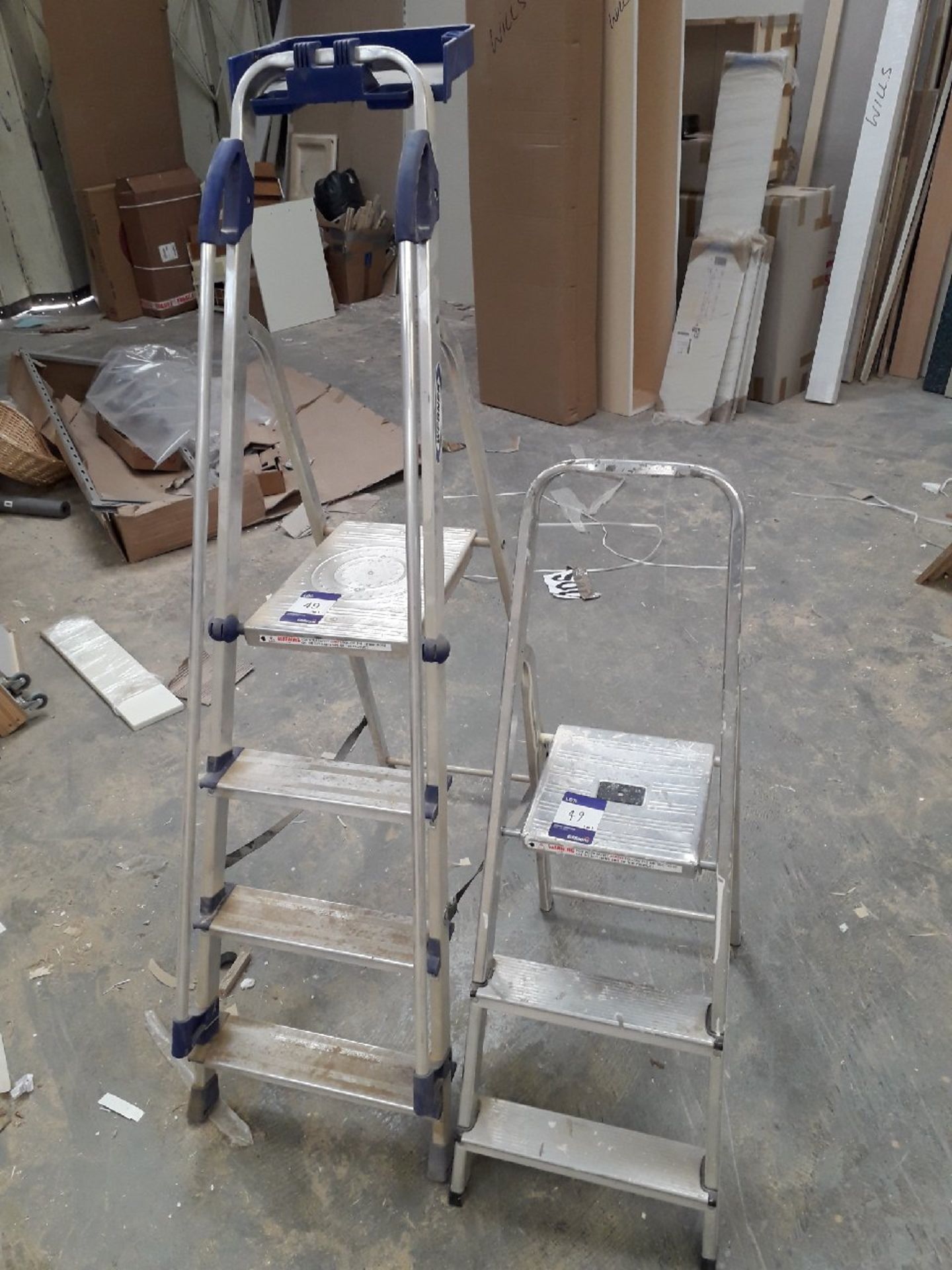 2 x Aluminium Stepladders