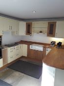 Cream Melamine/Oak Topped Display Kitchen with Cap