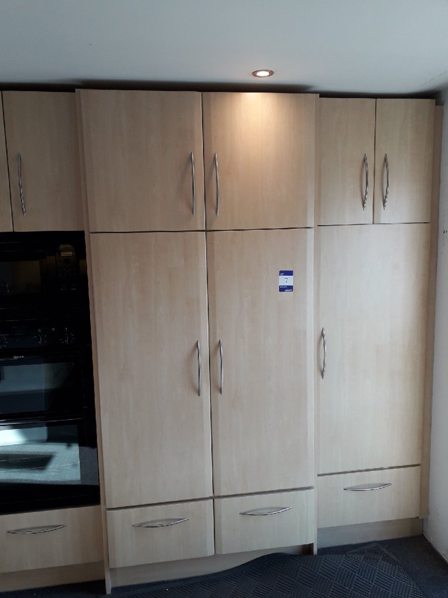 Melamine/Red Marble Topped Display Kitchen fitted