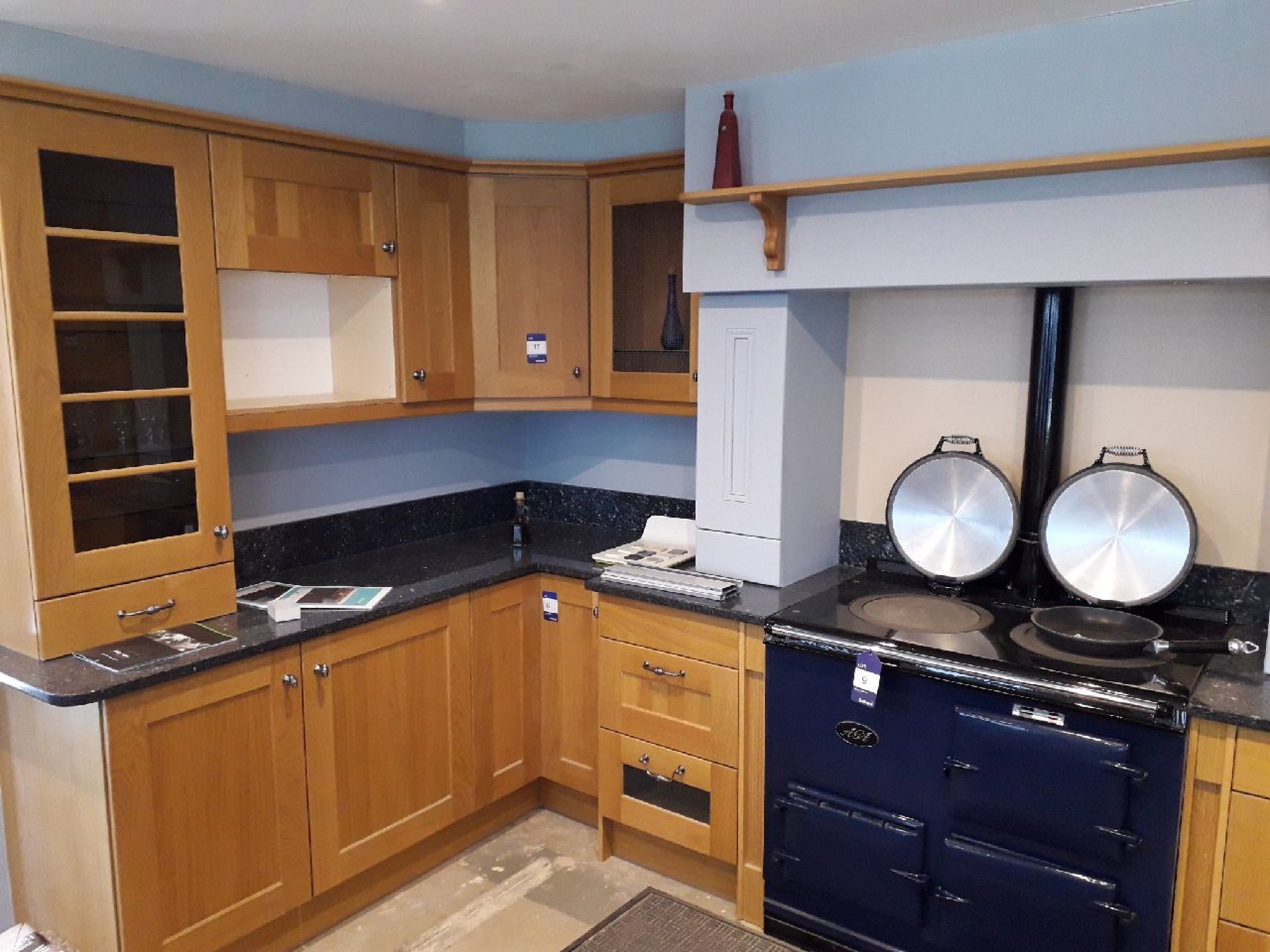 Oak/Grey Fleck Stone Topped Kitchen fitted