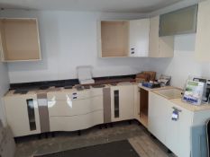 Cream Melamine Display Kitchen (without worktops)