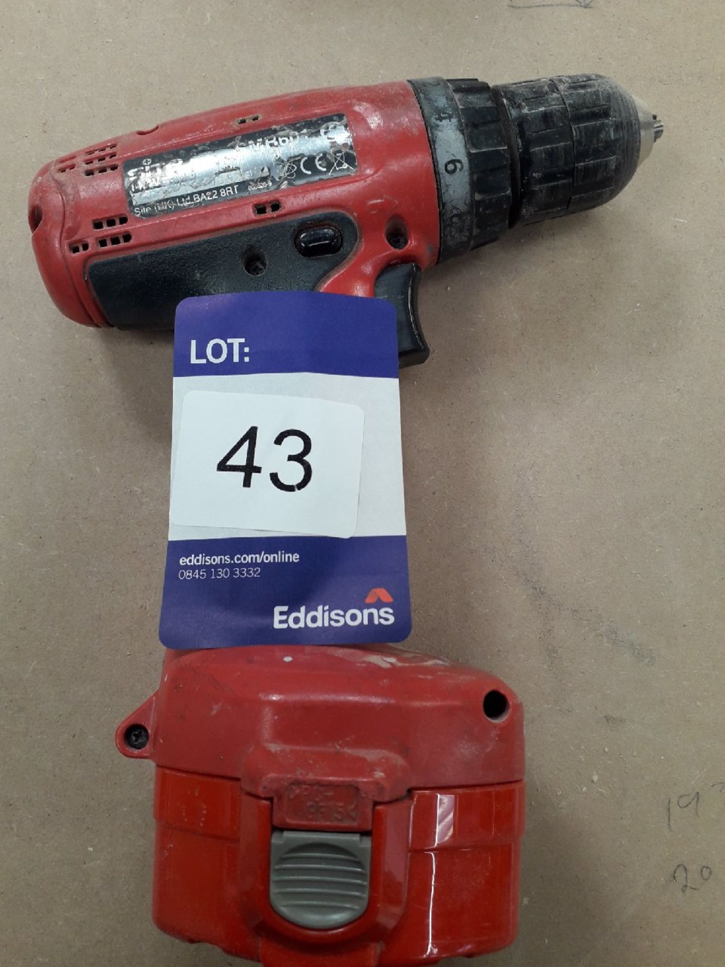 Site SMB601 Cordless Drill serial number 0003568