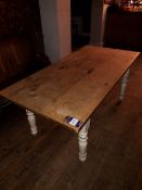 Pine farmhouse style table 183x91x78cm