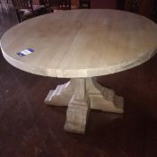Round solid wood table, wooden stand, diameter 120