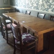 3 Solid wood dining tables 75x75x75cm each, 6 wood